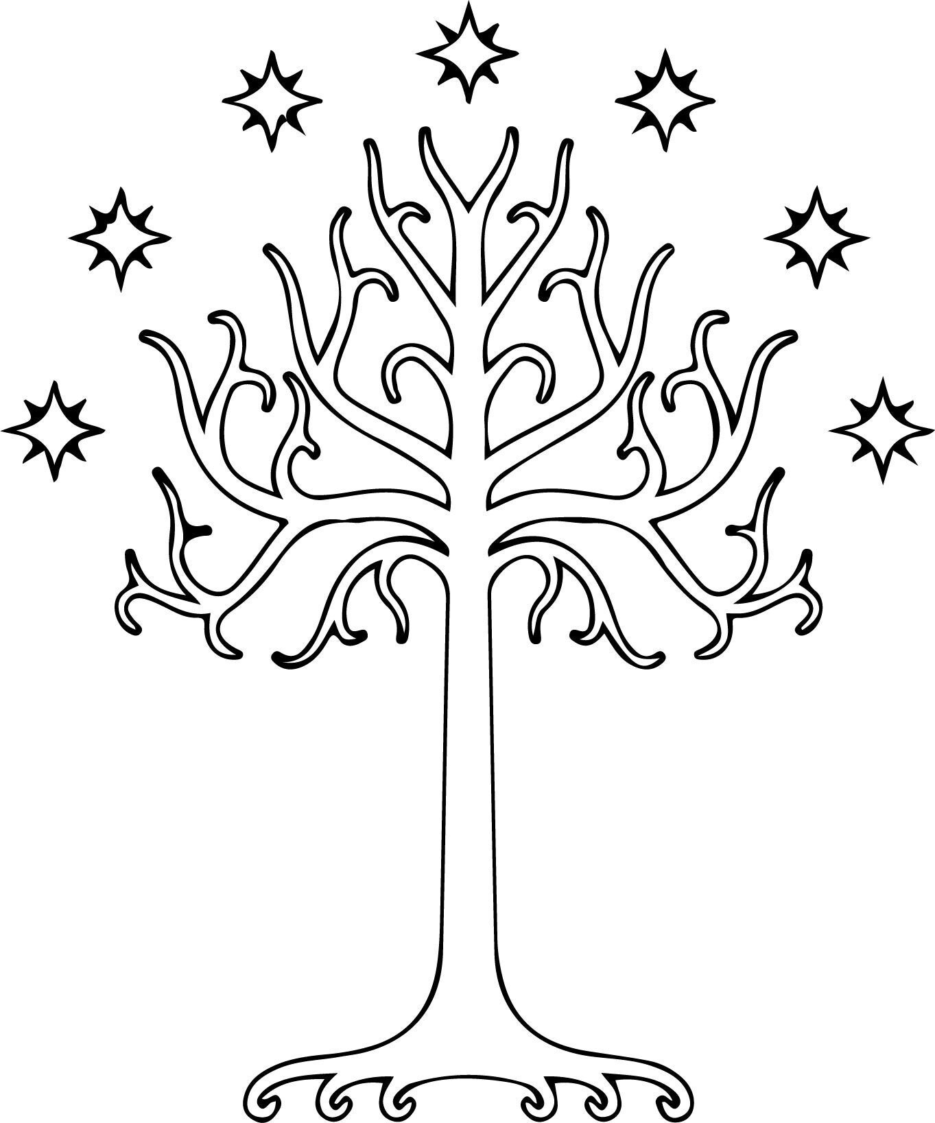 Tree Of Gondor Stencil Tree Of Gondor Stencil