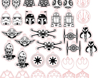Star Wars Earring Pack SVG File