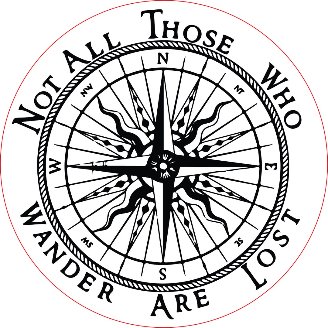Not All Those Who Wander Compass SVG File - Etsy