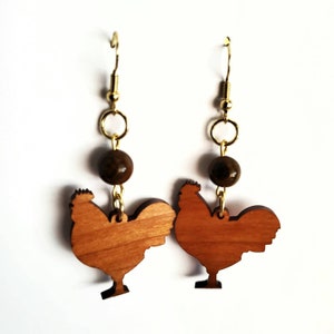 Chicken Earrings SVG File Laser Cut