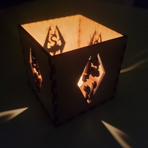Skyrim Candle Holder SVG File 3mm