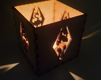 Skyrim Candle Holder SVG File 3mm