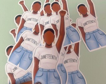 Woman Juneteenth/Freedom Vinyl Sticker