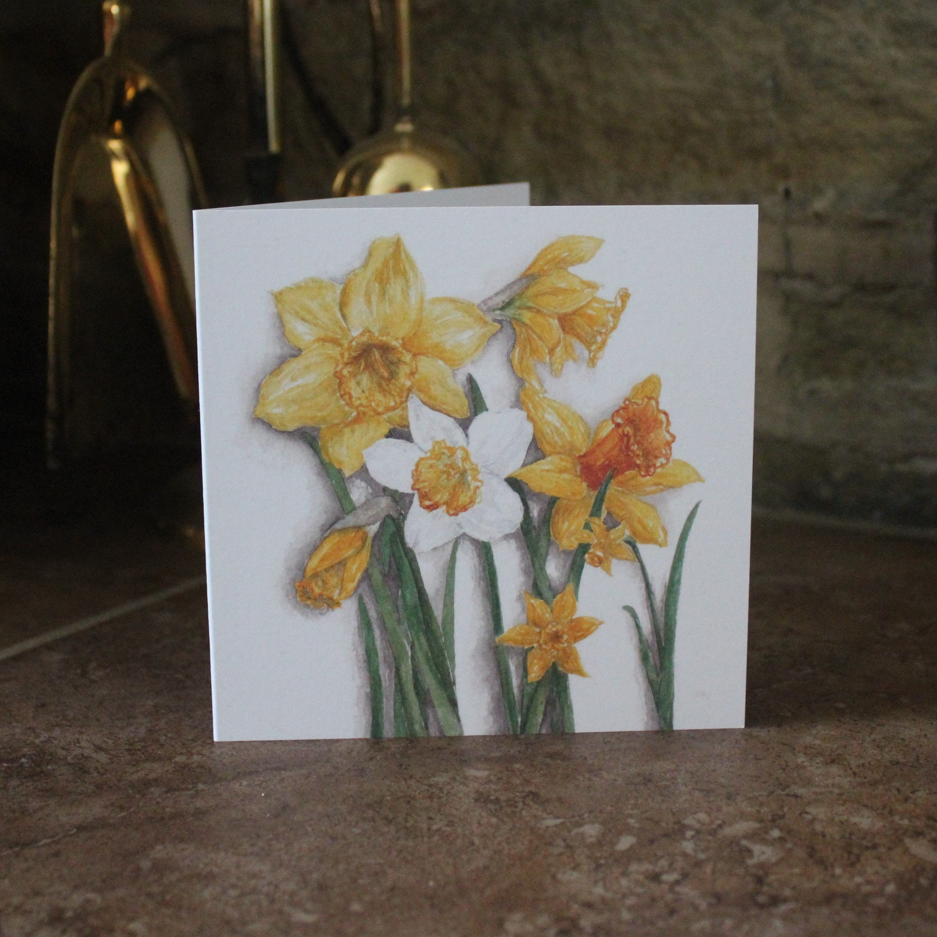 Daffodil Card Spring Flower Greetings Card Etsy