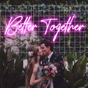 Wedding Reception Signs, Better Together Sign, Wedding Backdrop, Neon Sign For Wedding, Wedding Lights, Photo Booth Props, Custom Neon Sign