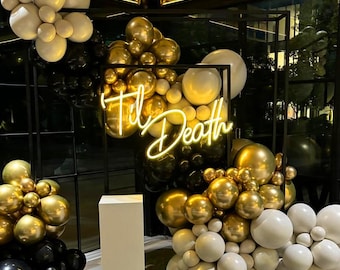 Til Death LED Wedding Sign | Custom Love Sign | Photo Backdrop