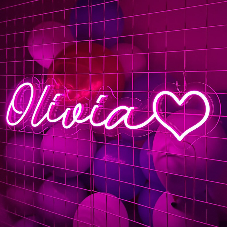 Custom name neon lights baby shower neon sign daughter room etsy canada