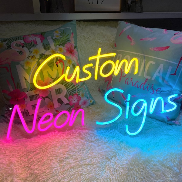 Flex LED Neon Signs - Custom Neon Sign - Silicone Neon - Neon Wedding Sign - Neon Business Sign - Neon Logo Sign - Custom Color LED Sign