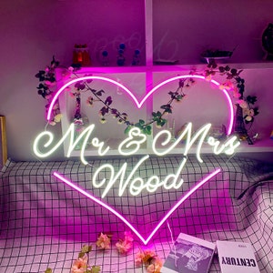 Custom Neon Sign | Personalized Neon Wall Art | Gift Idea | Mother&#39;s Day | Handmade LED Neon Light | Neon Home and Bedroom Decor