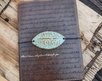 Handmade Ceramic Journal Connector: Two-Hole Cuff Charm, Jewelry Making