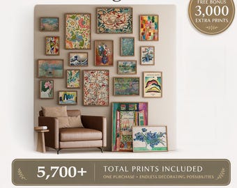 2,700 Eclectic Vintage Wall Art Prints Maximalist Gallery Wall Prints Set Colorful Printable Wall Art MEGA BUNDLE Famous Trendy Now Prints