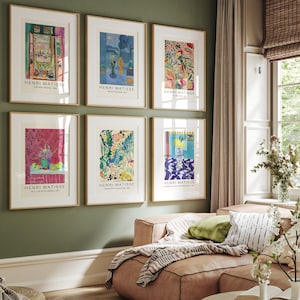 Matisse Wall Art Prints Eclectic Gallery Wall Set of 6 Prints Colorful Eclectic Wall Décor Poster Set Printable Wall Art Modern Maximalist