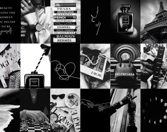 100pcs Boujee Black and White Photo Collage Aesthetic Etsy