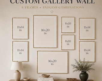 Custom Gallery Wall Set, Personalized Printed Wall Art, Build Your Own Gallery Wall, Custom Frame Layout, Printed & Shipped Decor