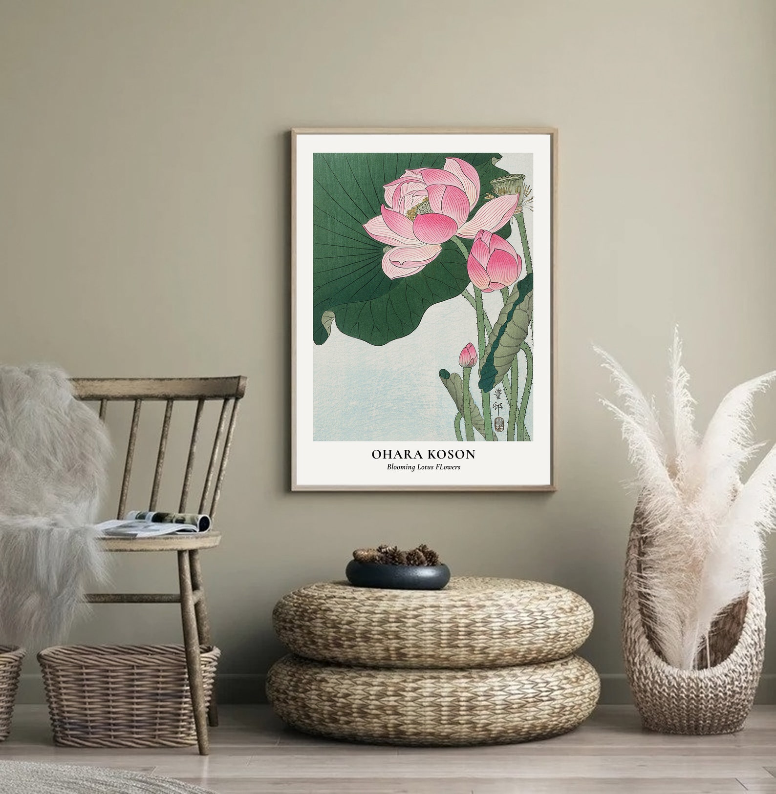 Vintage Pink Green Wall Art Set of 3 Prints Green Pink Floral Etsy