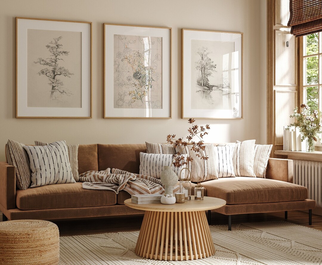 Vintage Sketch Set of 3 Wall Prints Antique European Art Prints Hand Drawing Antique Artwork ...