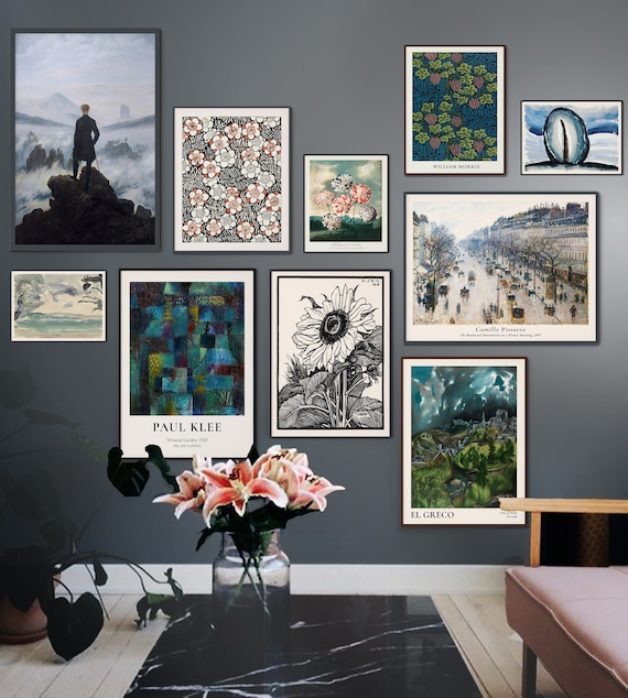 Eclectic Wall Art Prints Set Moody Gallery Wall Set Etsy