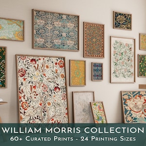 63 William Morris Wall Art Prints MEGA BUNDLE -  Eclectic Textile Pattern Printable Wall Art, Trendy Now Prints Maximalist Modern Collection