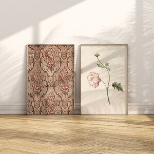 Vintage Rose Tapestry Print Set: Elegant blommig barnrumsdekor (digital nedladdning)
