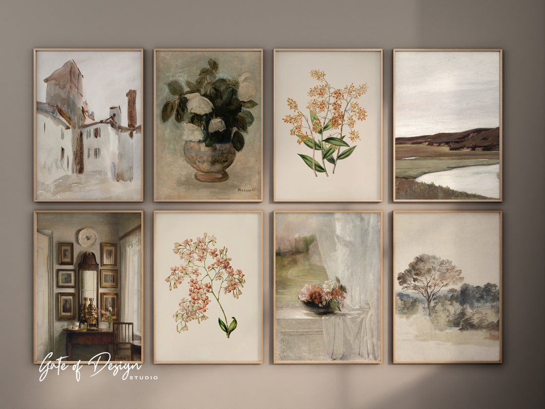 French Vintage Wall Art Print Set European Gallery Wall Print Etsy