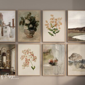 French Vintage Gallery Wall Art Set: Neutral Antique Prints (Digital Download)
