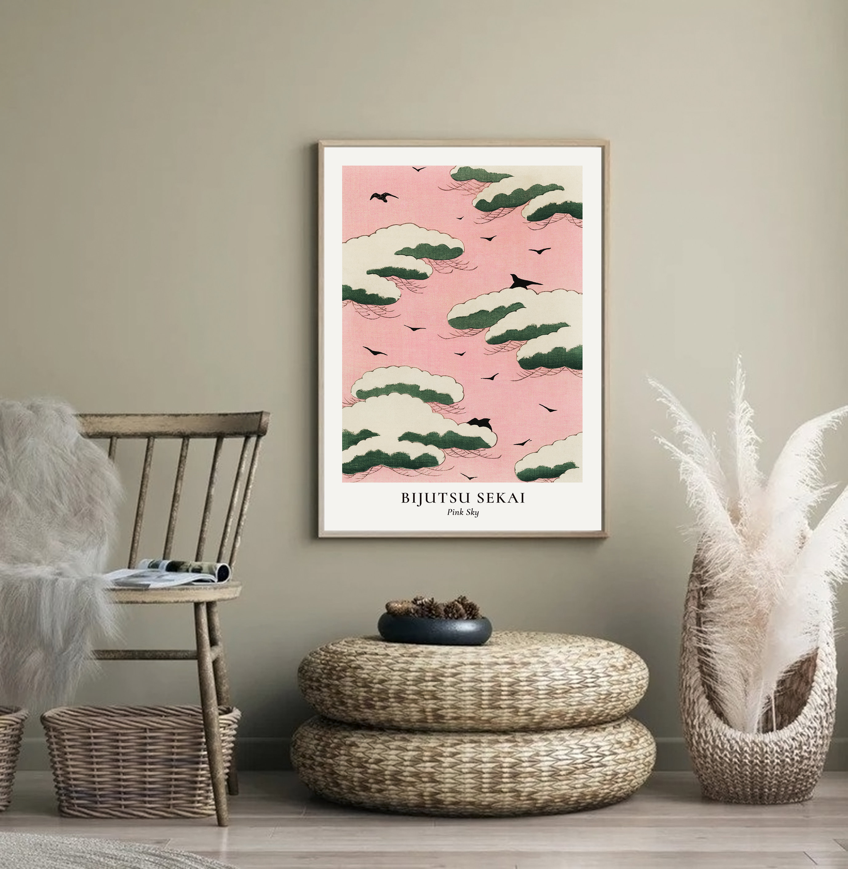 Vintage Pink Green Wall Art Set of 3 Prints Green Pink Floral - Etsy