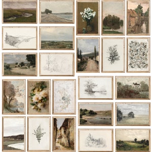 120 French Country Prints Set Wall Gallery Art Vintage Prints Rustic ...