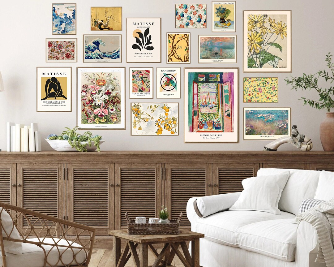 Gallery Wall Prints Eclectic Wall Art Maximalist Eclectic Wall Etsy