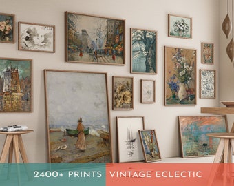 Plus de 2400 impressions Art vintage éclectique : ensemble d'art mural imprimable Maximalist Gallery MEGA BUNDLE Décoration murale éclectique Téléchargeable Trendy Now Prints