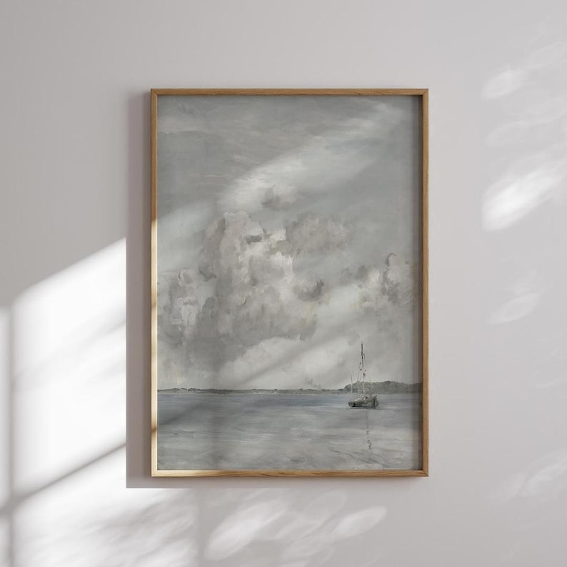 140 Coastal Gallery muurkunstset: vintage zeegezichtafdrukken neutrale muurafdrukken bundel afdrukbare muurkunst zachte kinderkamerinrichting (digitale prints) afbeelding 10