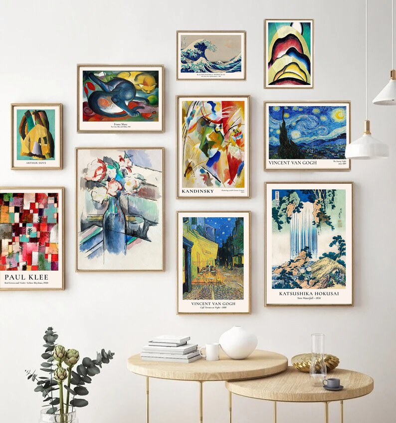 Eclectic Gallery Wall Art Set Modern Gallery Wall Set Etsy