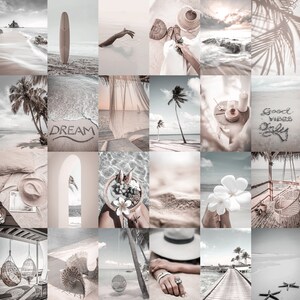 120pcs Neutral Beach Wall Collage Kit Aesthetic Boho Beach - Etsy