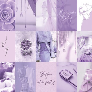 120pcs Pastel Purple Lavender Photo Collage Kit Aesthetic - Etsy