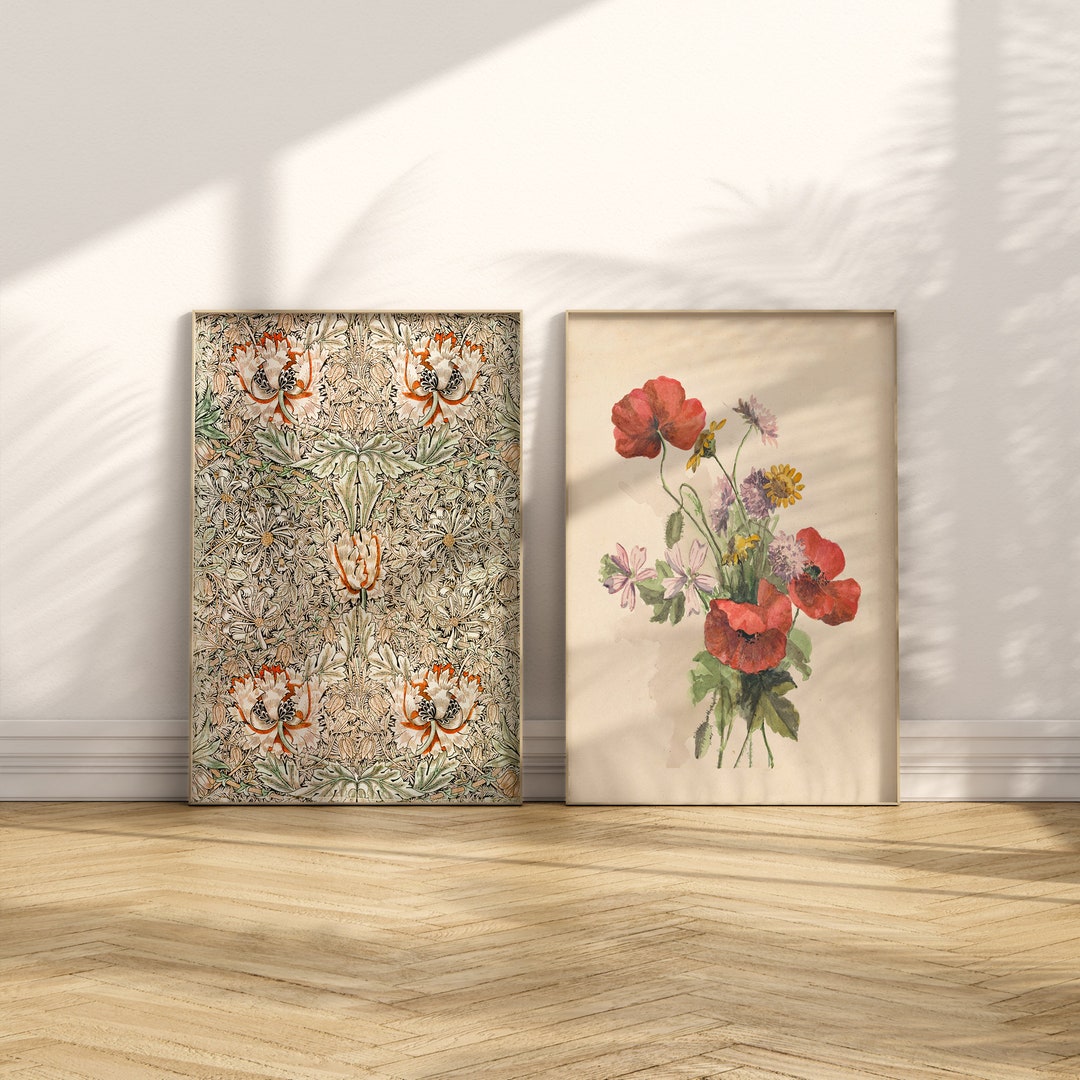 Vintage Botanical Illustrations Set Of Two Wall Art Prints Immediate vintage-botanical-illustrations-set-of-two-wall-art-prints-immediate