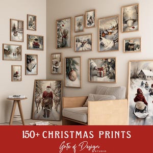 150 CHRISTMAS Wall Art Prints MEGA BUNDLE Christmas Vintage Printable Art Xmas Holiday Gallery Wall Prints Set Popular Winter Digital Prints