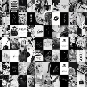 100pcs Boujee Black and White Photo Collage Kit Aesthetic - Etsy