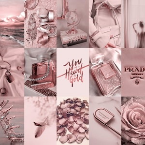 Rose Gold Pink Wall Collage Kit Aesthetic 1 Dusty Pink Blush - Etsy