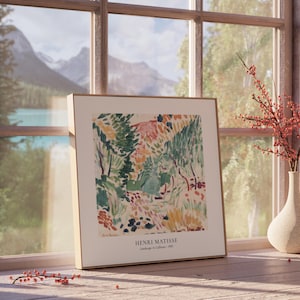 Square Framed Henri Matisse Landscape Print: Modern Eclectic Wall Art