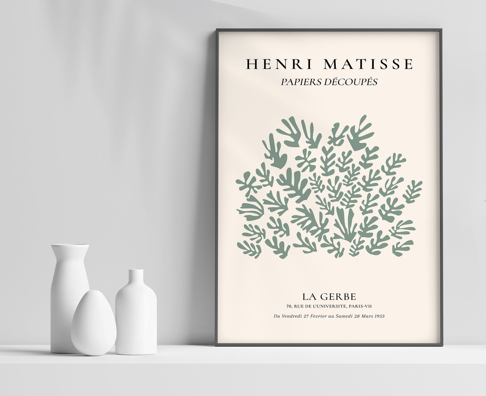 Green Gallery Wall Set Modern Gallery Wall Art Abstract Etsy