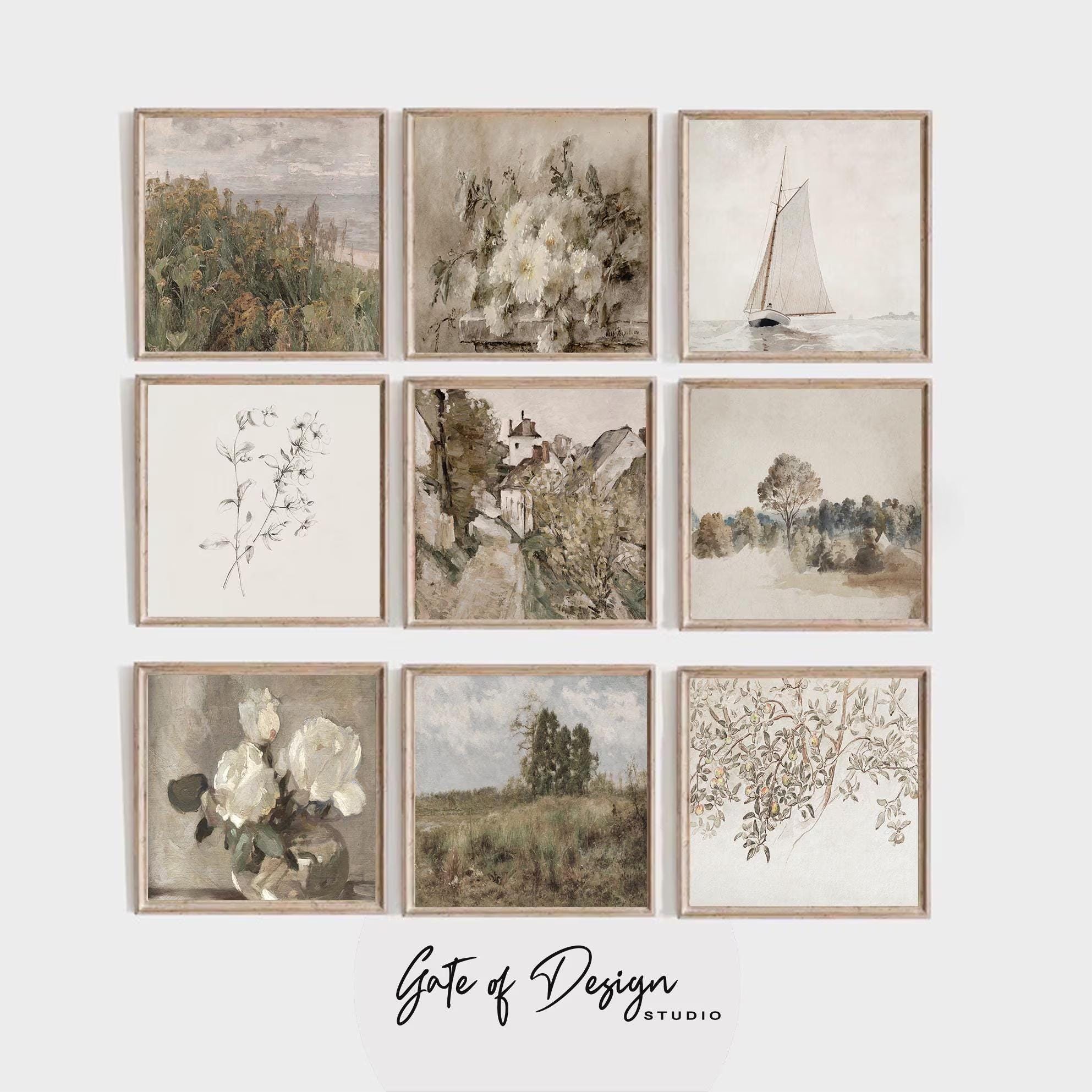 9 Piece Wall Art Set - Etsy