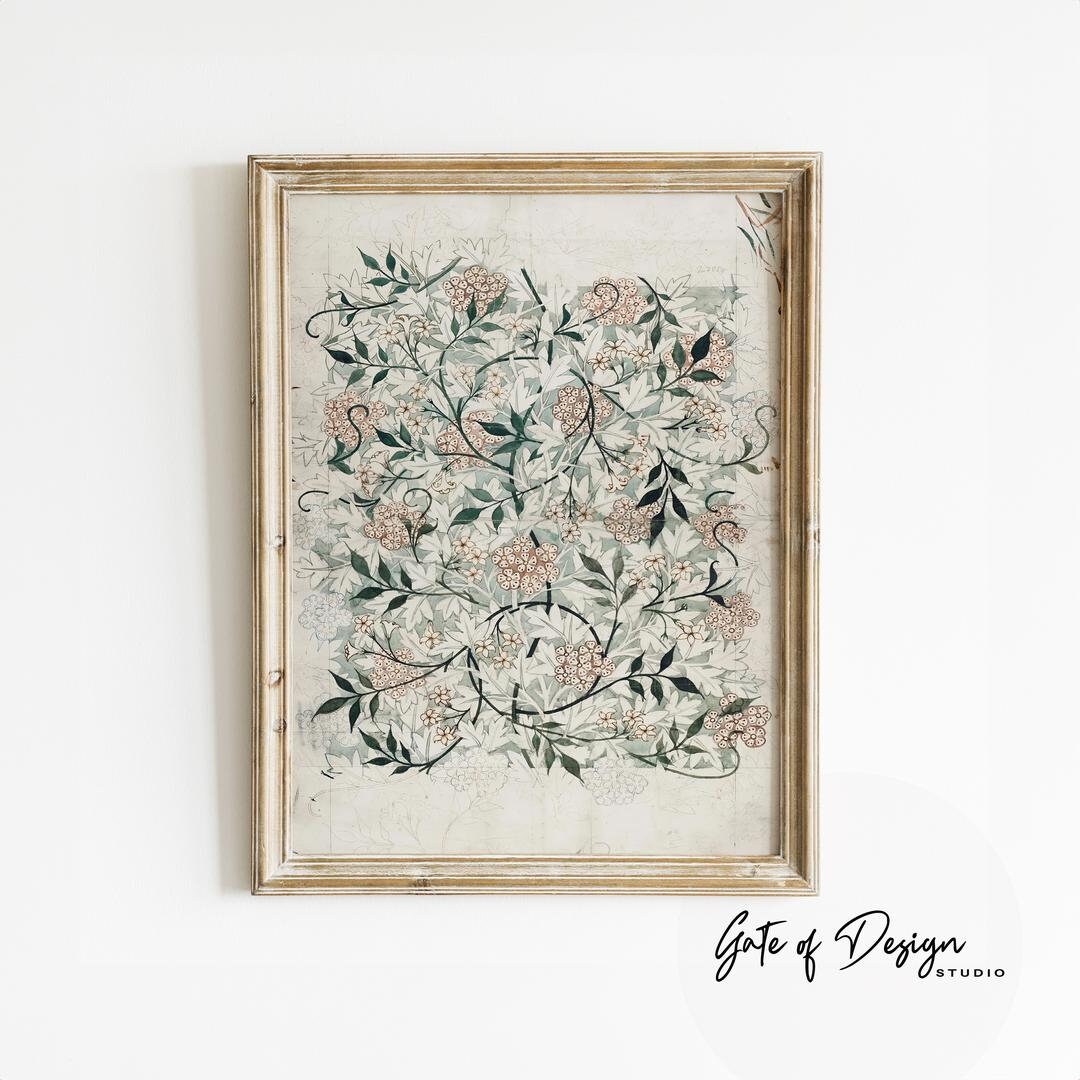 Vintage Floral Pattern Wall Art