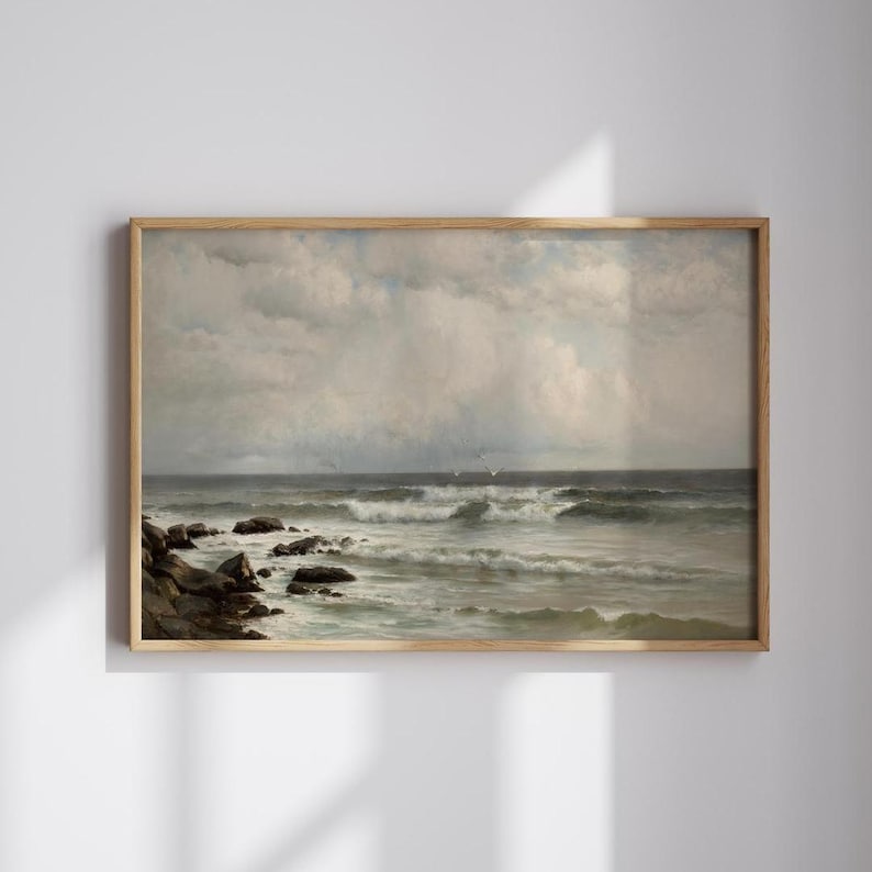 140 Coastal Gallery muurkunstset: vintage zeegezichtafdrukken neutrale muurafdrukken bundel afdrukbare muurkunst zachte kinderkamerinrichting (digitale prints) afbeelding 17