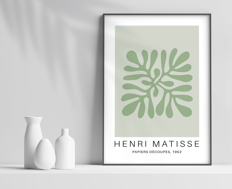 Set of 3 Henri Matisse Green Prints Matisse Wall Art Prints Etsy UK