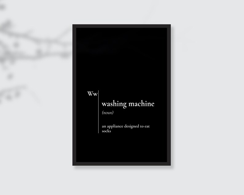 Funny Laundry Room Décor Funny Washing Machine Definition - Etsy