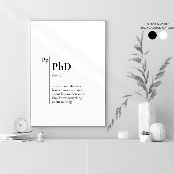 Phd Student Definition Etsy Canada