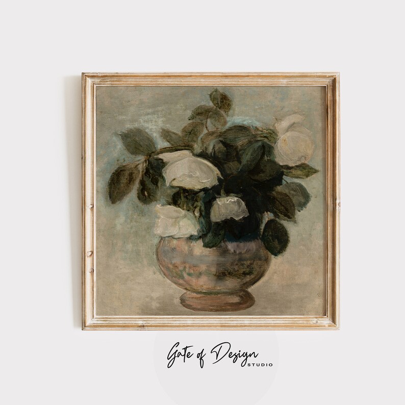 Square Vintage Gallery Wall Art Set of 9: Rustic French Country Prints ...