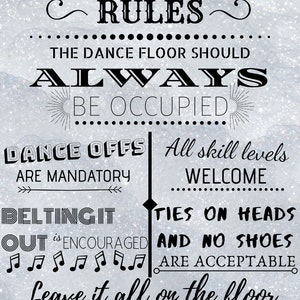 Dance Floor Sign