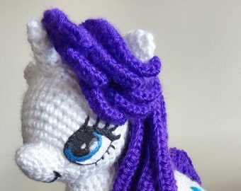 My Little Pony Rarity | The Highest Quality Hand Made Crochet Stuffed Animal and Amigurumi Doll gifts for Kids and Pony Fans!