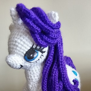 My Little Pony Rarity | The Highest Quality Hand Made Crochet Stuffed Animal and Amigurumi Doll gifts for Kids and Pony Fans!
