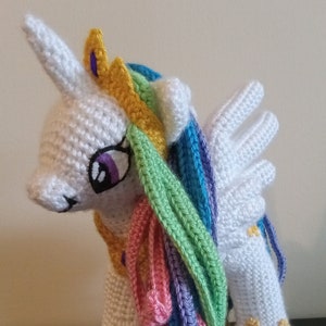 My Little Pony Princess Celestia | The Highest Quality Hand Made Crochet Stuffed Animal and Amigurumi Doll gifts for Kids and Pony Fans!